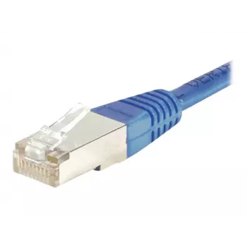 EXERTIS CONNECT Cat.5e F/UTP -verkkokaapeli, sininen, 0,15 m, Slim Snagless Boot 857100