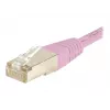 EXERTIS CONNECT CAT.6 S/FTP PiMF -verkkokaapeli, pinkki, 0,3 m, Slim Snagless Boot 854477