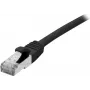 EXERTIS CONNECT 858487 Cat 6A S/FTP -kytkentäkaapeli, 3 m, musta, ohut suojus