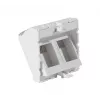 EXERTIS CONNECT peitelevyn sisäosa 45x45 mm 2 Keystone-moduulille, 30°, signalweiß RAL 9003 911711