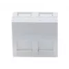 EXERTIS CONNECT peitelevyn sisäosa 45x45 mm 2 Keystone-moduulille, 30°, signalweiß RAL 9003 911711