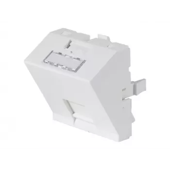 Dexlan etulevykehyksen insertti 45 x 45 mm 1 Keystone-moduulille, 30°, signaalivalkoinen RAL 9003 (911712)