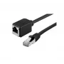 EXERTIS CONNECT Cat. 6A S/FTP -verkkokaapelin jatko, LSZH, musta, 2,0 m 858756