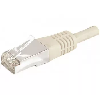 EXERTIS CONNECT Cat.6a F/UTP -verkkokaapeli, 20 m, harmaa, 10 Gbps, RJ45, Slim Bend Protection 859511