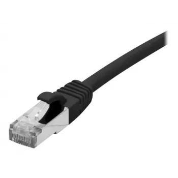 EXERTIS CONNECT 858482 Cat 6A S/FTP -kytkentäkaapeli, 0,3 m, musta, ohut suojus