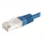 EXERTIS CONNECT 859515 Cat6a F/UTP -kytkentäkaapeli, 0,15 m, sininen, 10 Gbps, ohut suojus