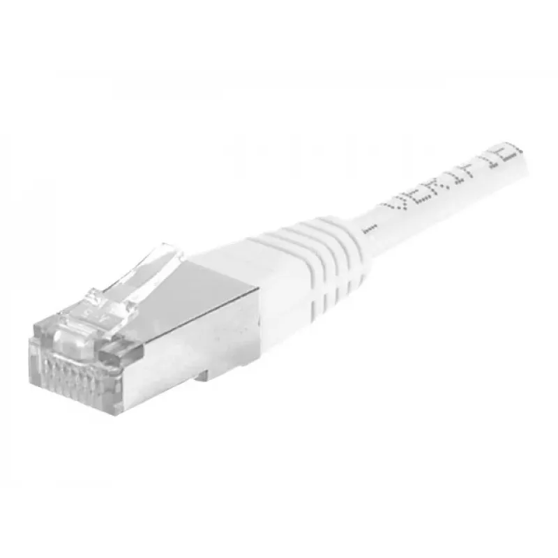 EXERTIS CONNECT Cat.6a F/UTP -verkkokaapeli, 0,5 m, valkoinen, 10 Gbps, RJ45, Snagless 859577