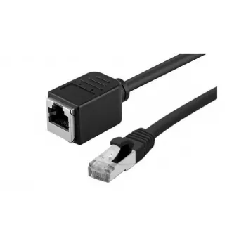 EXERTIS CONNECT Cat.6A S/FTP -verkkokaapelin jatko, LSZH, Snagless, musta, 10 m 858759