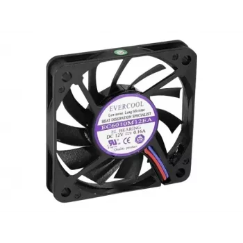 Exertis Connect Evercool 60 mm kotelotuuletin – kestävä voideltu liukulaakeri, 3-pin DC, musta 910179