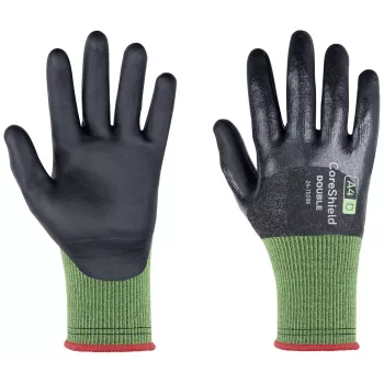 Honeywell CoreShield Double 24-7D28B/10 viiltosuojakäsineet, koko 10 (XL), harmaa/musta, kaksinkertainen nitriilipinnoite, 1 pari