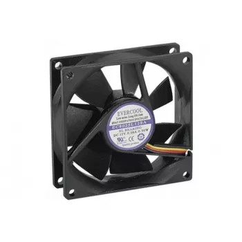 Exertis Connect Evercool 80 mm kotelotuuletin – liukulaakeri, 2000 kierr./min, 26,5 CFM, musta 910184