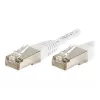 EXERTIS CONNECT Cat.6 S/FTP -patchkaapeli, PiMF, valkoinen, 0,15 m 856815