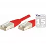 EXERTIS CONNECT 859538 Cat.6a F/UTP -kytkentäkaapeli, 7,5 m, punainen, 10 Gbps, ohut suojus