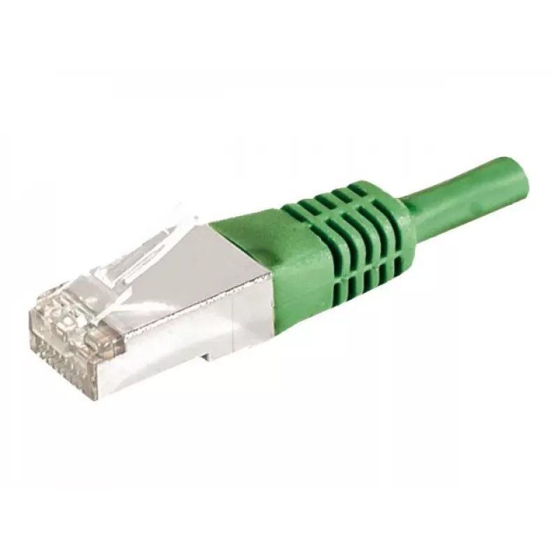 EXERTIS CONNECT 859553 Cat.6a F/UTP -kytkentäkaapeli, 7,5 m, vihreä, 10 Gbps, ohut suojus