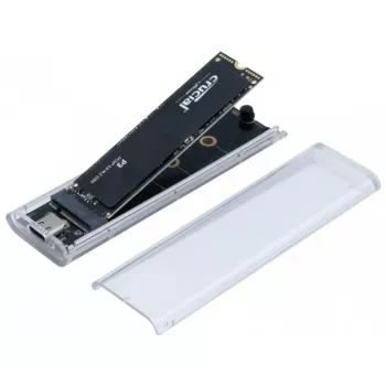 EXERTIS CONNECT M.2 SSD-kotelo USB 3.2 Gen 2 Type-C läpinäkyvä 924625