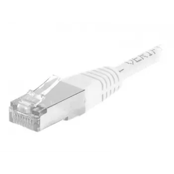 EXERTIS CONNECT CAT.6a F/UTP -patchkaapeli, valkoinen, 1,0 m, 10 Gbps, Slim Boot 859578