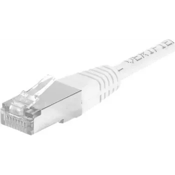 EXERTIS CONNECT 859579 Cat.6a F/UTP -kytkentäkaapeli, 1,5 m, valkoinen, 10 Gbps, ohut suojus