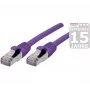 EXERTIS CONNECT Cat 6A S/FTP verkkokaapeli, violetti, 0,3 m, Slim Strain Relief 858514