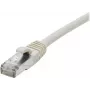 EXERTIS CONNECT Cat 6A S/FTP patch-kaapeli, 0,15 m, harmaa, ohut taittosuojaholkki 858401