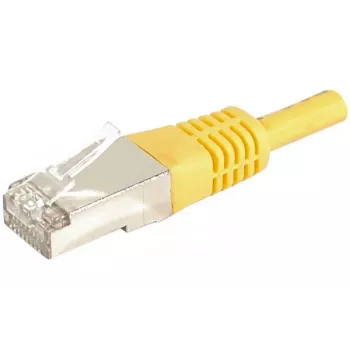 EXERTIS CONNECT 859561 Cat.6a F/UTP -kytkentäkaapeli, 0,3 m, keltainen, 10 Gbps, ohut suojus
