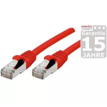 Exertis Connect Dexlan CAT 6a SFTP -verkkokaapeli, RJ-45-liitin RJ-45-liittimeen, 20 m, halogeeniton, valettu, snagless, punainen 858476