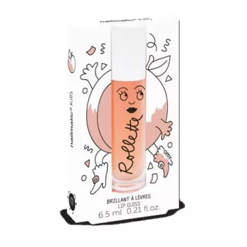 Nailmatic Kids Roll-On -huulikiilto persikka 6,5 ml – kosteuttava vegaaninen lasten huulikiilto aprikoosinsiemenöljyllä ja E-vitamiinilla