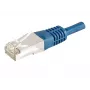 EXERTIS CONNECT Cat.6a F/UTP patchkaapeli, 0,5 m, sininen, 10 Gbps 859517