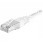 EXERTIS CONNECT 859576 Cat.6a F/UTP -kytkentäkaapeli, 0,3 m, valkoinen, 10 Gbps, ohut suojus