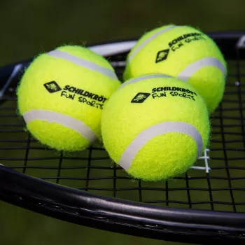 SCHILDKROT tennispallot, 3 kpl:n sarja, keltainen, sopiva kimmoisuus harrastajapelaajalle (970048)