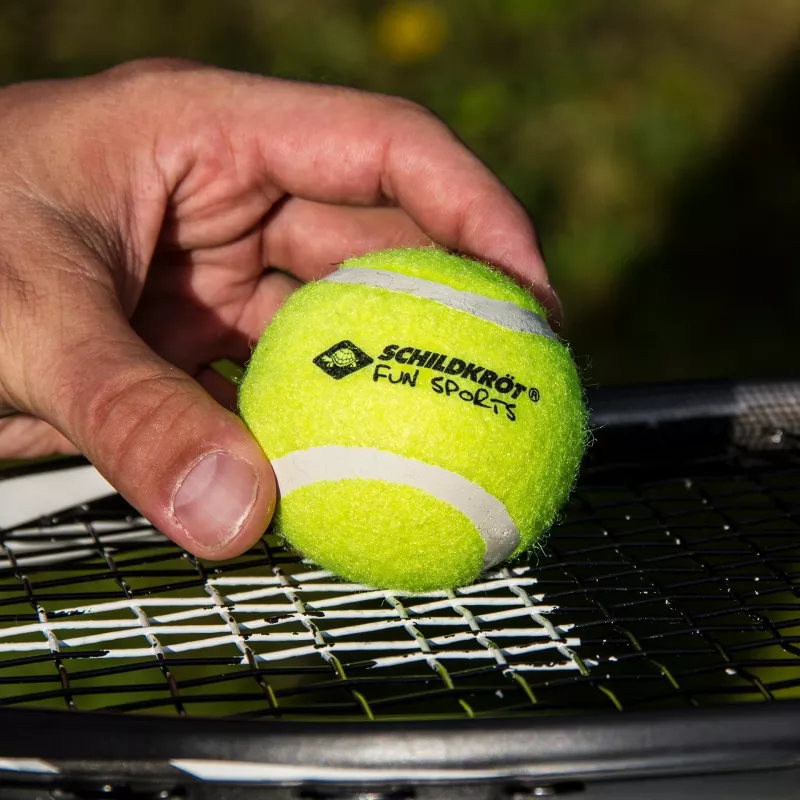 SCHILDKROT tennispallot, 3 kpl:n sarja, keltainen, sopiva kimmoisuus harrastajapelaajalle (970048)