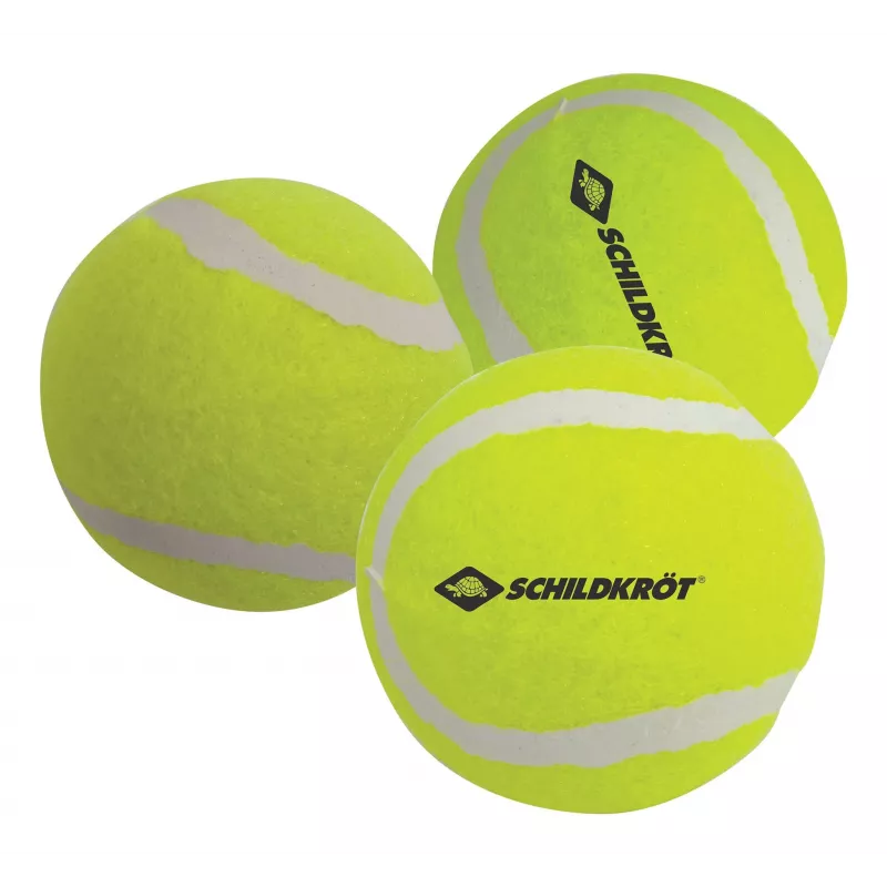 SCHILDKROT tennispallot, 3 kpl:n sarja, keltainen, sopiva kimmoisuus harrastajapelaajalle (970048)