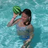 SCHILDKROT Splash Ball Watermelon -vesipallo, vihreä, 250 mm halkaisija, pitävä pinta, 1 kpl (970292)