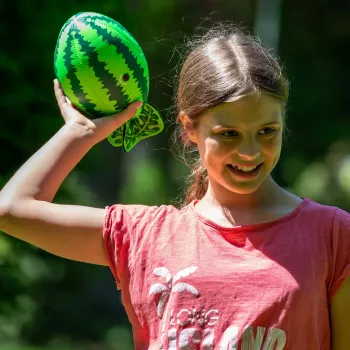 SCHILDKROT Splash Ball Watermelon -vesipallo, vihreä, 250 mm halkaisija, pitävä pinta, 1 kpl (970292)