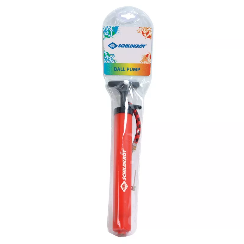 SCHILDKROT pallopumppu 300 mm punainen muovi ilmaletkulla ja 2 adapterilla 970989