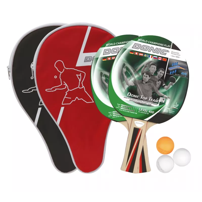 DONIC SCHILDKRÖT pöytätennissarja Top Team 1016,00cm (400) - 2 mailaa Top Team 400, 3 palloa 788495