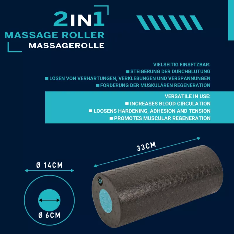 SCHILDKROT 2-in-1 hierontarullasarja musta/sininen EPP-vaahto 960237