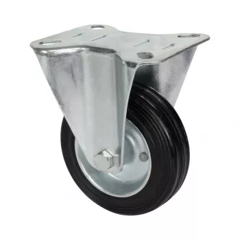 Wagner design yourself Bockrolle RO 8104, 100 mm pyörä, hopeinen kotelo, musta PP-pyörä, 100 kg kantavuus 4810401