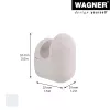 Wagner design yourself PILL seinäkoukku, harmaa, 1 koukku, ruuvikiinnitys, muovi 17041321