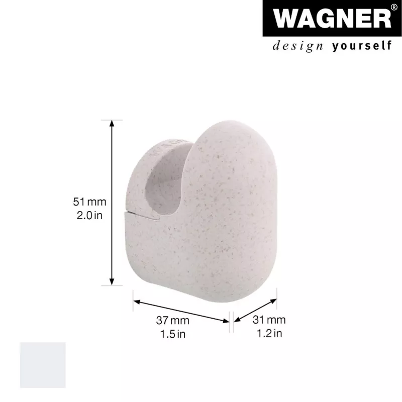 Wagner design yourself PILL seinäkoukku, harmaa, 1 koukku, ruuvikiinnitys, muovi 17041321