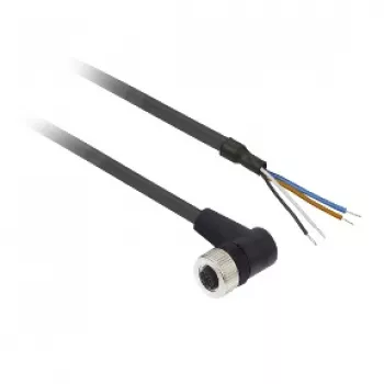 TMSS GERMANY Telemechanique Sensors M12 liitin suora 4-napainen PUR-kaapeli, 2 m, musta XZCP1241L2