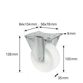 Wagner design yourself -kuljetuslaitteiden kulmatela RO 8500 hopea (4850001) kulmatela 80 mm 100 kg