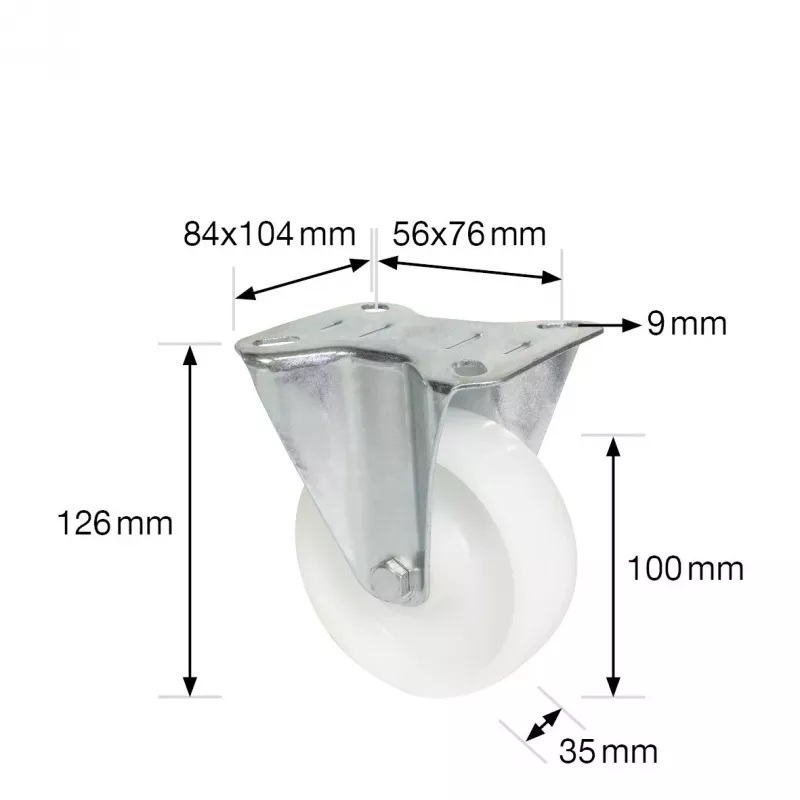 Wagner design yourself -kuljetuslaitteiden kulmatela RO 8500 hopea (4850001) kulmatela 80 mm 100 kg