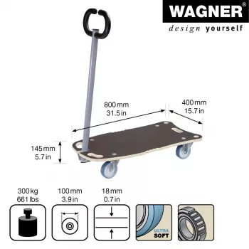 Wagner design yourself STAR CARRIER jatkettava lavavaunu MM 1187 ruskea 300 kg 20118701