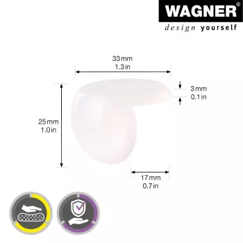 Wagner design yourself EH 2135 kulmasuoja muovi Ø 3,5 cm 4 kpl (15213599)