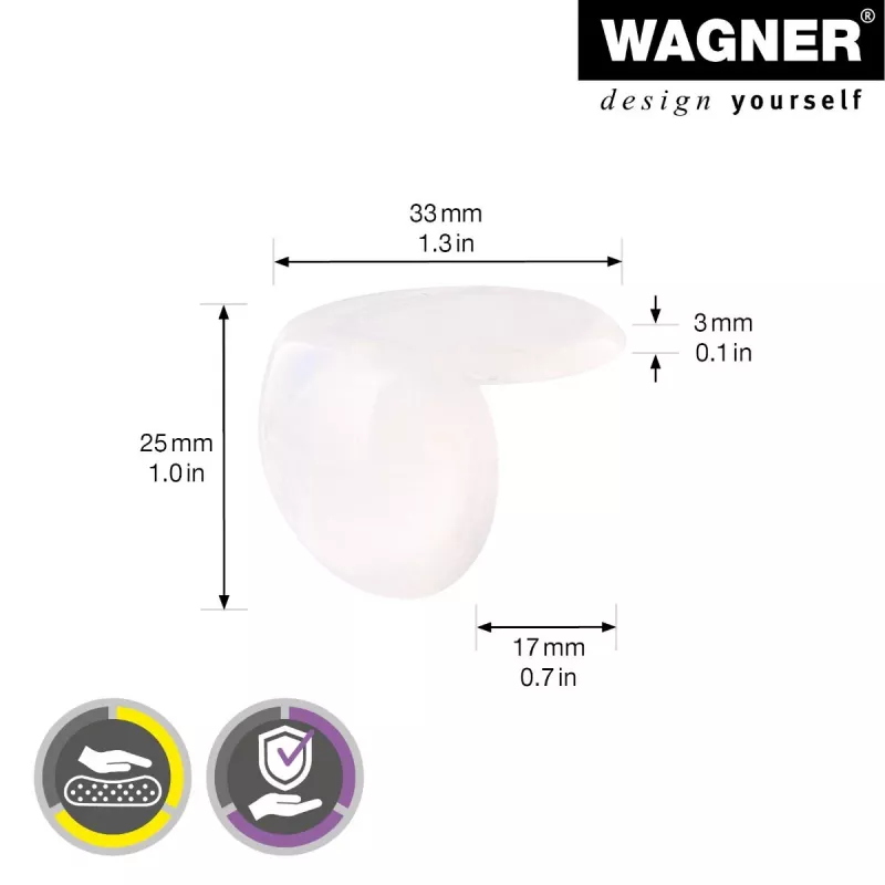 Wagner design yourself EH 2135 kulmasuoja muovi Ø 3,5 cm 4 kpl (15213599)