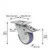 Wagner design yourself ohjauspyörä RO 7600 harmaa 75 mm (4760001)