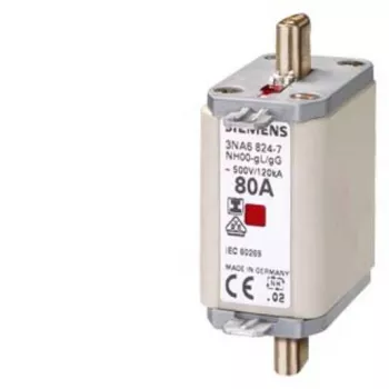 Siemens SENTRON NH-sulakeosa, koko NH00, gG, 100 A, 500 V AC / 250 V DC, veitsikoskettimet 3NA68307