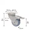 Wagner design yourself ECO RO 3550 ohjauspyörä, 50 mm pyörä, harmaa 3355001