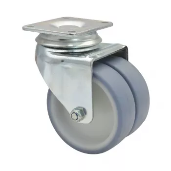 Wagner design yourself ECO RO 1577 harmaa kaksoisohjauspyörä, 50 mm pyörä, 50 kg kantavuus, levykiinnitys 3157701