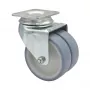 Wagner design yourself ECO RO 1577 harmaa kaksoisohjauspyörä, 50 mm pyörä, 50 kg kantavuus, levykiinnitys 3157701